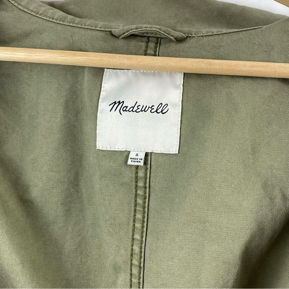 Madewell Passage Utility Cargo Olive Green Military Full Zip Up Jacket Small - Picture 9 of 16